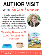 Author Susan Lubner visit flyer