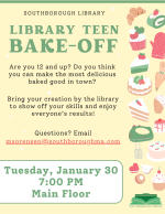 Teen Bake Off new flyer