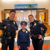 Officers Lu and Fontana visited Woodward to offer Halloween Safety tips (from Facebook)