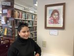 Rajani Kumari at Southborough Library exhibit - photo from Facebook
