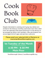 Cook Book Club 2024 flyer