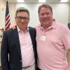 Andrew Dennington and Joseph Palmer at Candidates' Night (photo by Ryan Donovan)