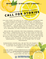 Call for Stories detailed flyer