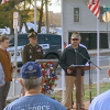 List of veterans who died in past year read aloud by Paul Cimino -Veterans Day 2024 Observances (photo by Beth Melo)