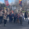 Pack 1 Cub Scouts bring up rear of parade - Veterans Day 2024 Observances (photo by Beth Melo) (photo by Beth Melo)