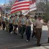 Southborough BSA Troop 1 in parade - Veterans Day 2024 Observances (photo by Beth Melo)