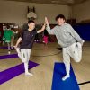 Neary students practice mindful yoga (contributed photo)