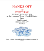 Hands off flyer