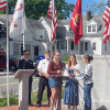ARHS students singing the star spangled banner