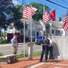 Commander Kolenda speaking at the All Wars Memorial