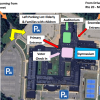Parking and entrances for Special Town Meeting on May 10 2025 (edited version of image by Town Clerk)
