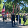 Select Board members and Boy Scouts