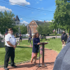 Trottier 6th grader Ava Wamburu recited the Gettysburg address