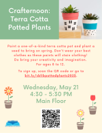 crafternoon potted plants flyer