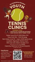 ARHS Youth Tennis Clinics flyer