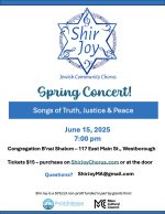 Shir Joy Spring Concert