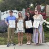 Contributed photo of scholarship recipients L-R: Joseph Truman, Gabriella Lomuto, May Regan, and Margaret Fitzgerald