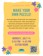 Make Your Own Puzzle flyer