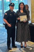 Officer O'Brien receiiving MADD award (contributed photo)