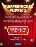 Pumpernickel Puppets flyer