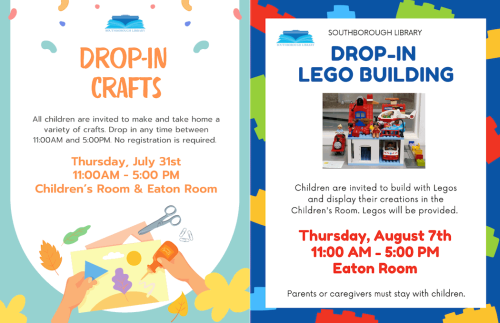 Drop-in Crafts & Legos flyers