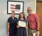 Erin Navaroli with Christina McCarthy and Rec Director Travis Farley