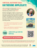 Katherine Applegate virtual talk flyer