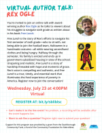 Rex Ogle virtual talk flyer