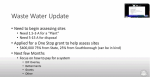 Waste Water update slide 1