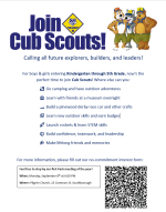 Cub Scout Flyer - Pack 1