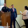 Joseph Deluca, the son of Southborough Police Sgt. James Deluca, is sworn in as a student officer with the Southborough Police Department. (Photo and caption contributed by Southborough Police Department)
