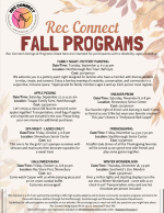 Rec Connect fall 2025 flyer