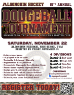 ARHS Dodgeball flyer