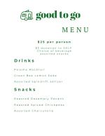 good to go and SOLF event menu