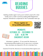 reading buddies fall 2025 flyer