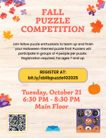 Fall Puzzle Competition flyer