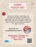 Fabric Pouch Art for Teens & Adults