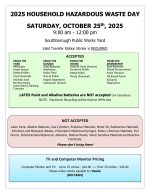 Hazardous Waste Day 2025 flyer