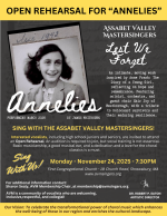AVM open rehearsals for Annelis concert flyer