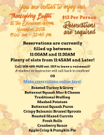 AVRTHS - Thanksgiving Buffet Updated Flyer