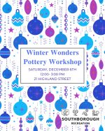 Winter Wonders pottery workshop flyer