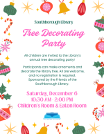 2025 Tree Decorating Party Flyer