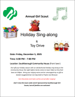 Girl Scout Singalong flyer