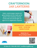 Crafternoon Jar Lanterns flyer