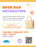 Book Bag Decorating flyer
