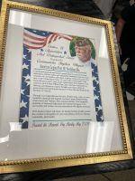 Certificate of Appreciation to VFW Commander Whynot from American Legion (photo by Cass Melo)