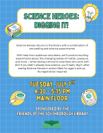 Science Heroes: Digging flyer