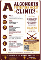 ARHS Field Hockey Clinic flyer