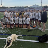 ARHS Girls Lacrosse celebrated coach Emma Davis' 100th win (image cropped from photo contributed by Stephen Prior)