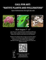 Call for art - native plants and pollinators flyer